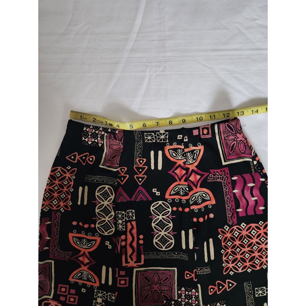 Choices Women's Black Pink Multicolor Printed Ruffle Flounce Skirt Size Medium - Picture 5 of 9